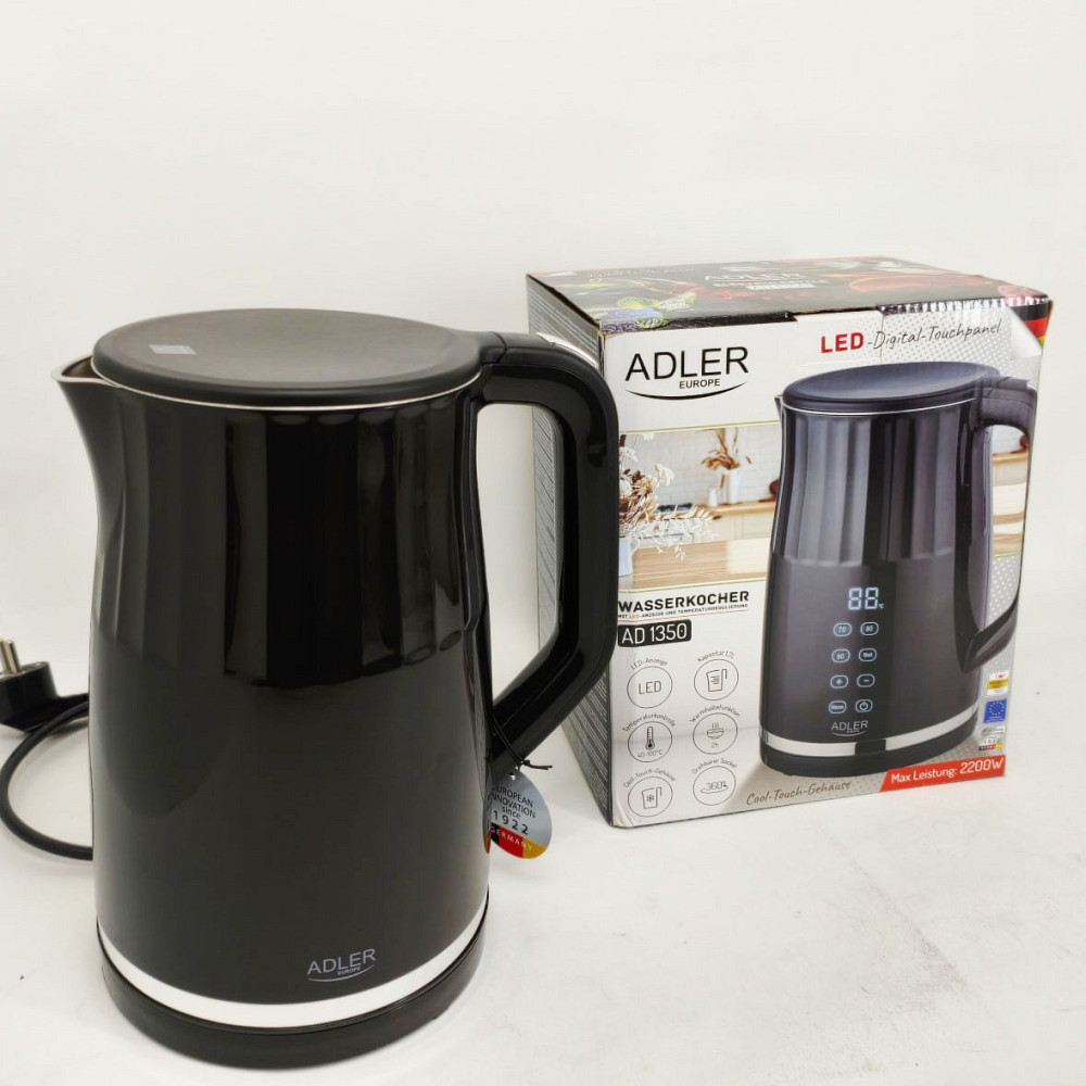 Електричний чайник з ефектом термоса з дисплеєм 1.7л Adler AD 1350 MZ-44 Львів - фото 20