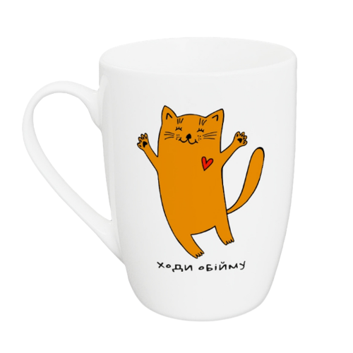 Чашка для капучіно Кіт рудий 360мл (подарункова уп) 1711 Кварта Житомир - изображение 1