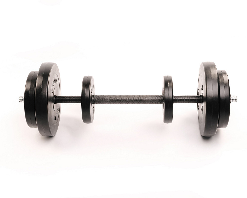 Набор дисков композитных Elitum Titan 59 кг гантели с переходником для силовых тренировок 2 грифа 30мм, ABSпластик Киев - изображение 2