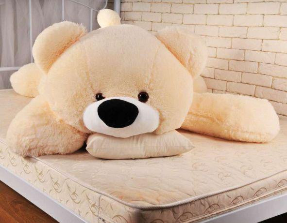 Большая мягкая игрушка медведь Алина Умка 180 см персиковый Киев - изображение 3