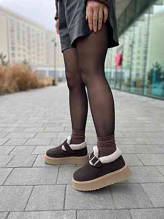 Marlex Угги жіночі MarLex коричневі натуральна замша з хутром зимові размеры 37р. 38р. (10876-1 Коломия