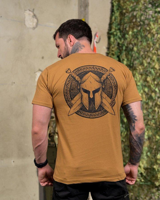 Бавовняна футболка Spartan кайот ПП7690 Одеса - фото 1