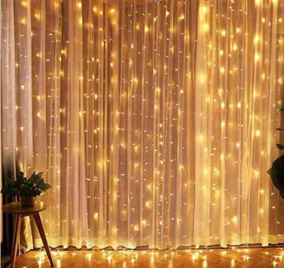 Світлодіодна гірлянда Штора 3х3м 400 LED Теплий білий Київ