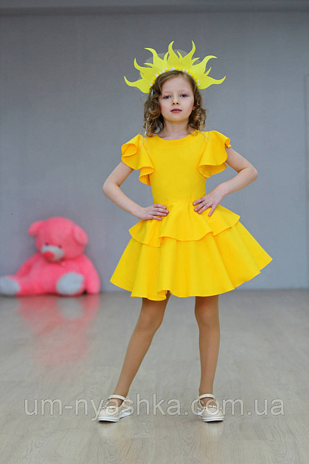 Жовте нарядне плаття на дівчинку костюм Сонечко, Курчатко, Качечка, Кульбабка Кривий Ріг - фото 8