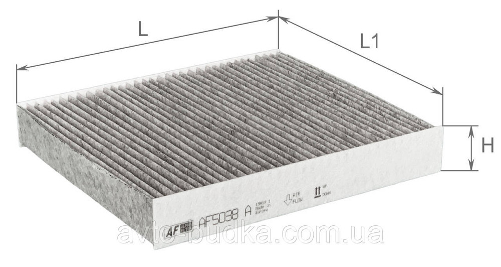 Фільтр салону вугільний Alpha Filter AF5038A для Ford C-Max I / Ford Focus II / Volvo C30 / Volvo C70 II / Volvo S40 II / Volvo V5 Новий Розділ - фото 1