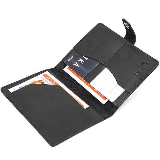 Матовий шкіряний тревел-кейс Shvigel 16516 Чорний Київ