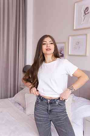 Базовая футболка женская однотонная Молочный S Харьков