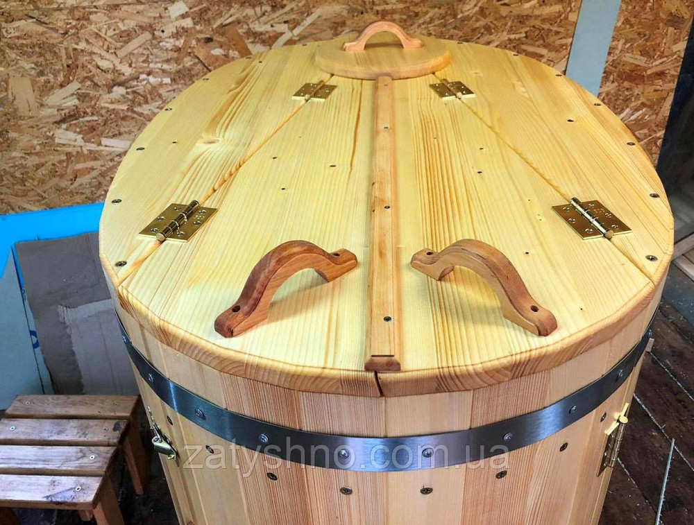 Фитобочка  деревянная круглая натуральная ( 90 см) Киев - изображение 10