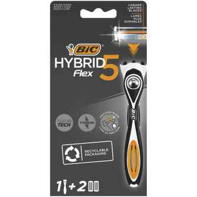 Бритва Bic Flex 5 Hybrid з 2 змінними картриджами (3086123644922) Вінниця