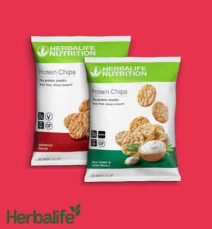Протеїнові Чіпси зі смаком Барбекю, Протеїнові снеки Гербалайф Herbalife Дніпро