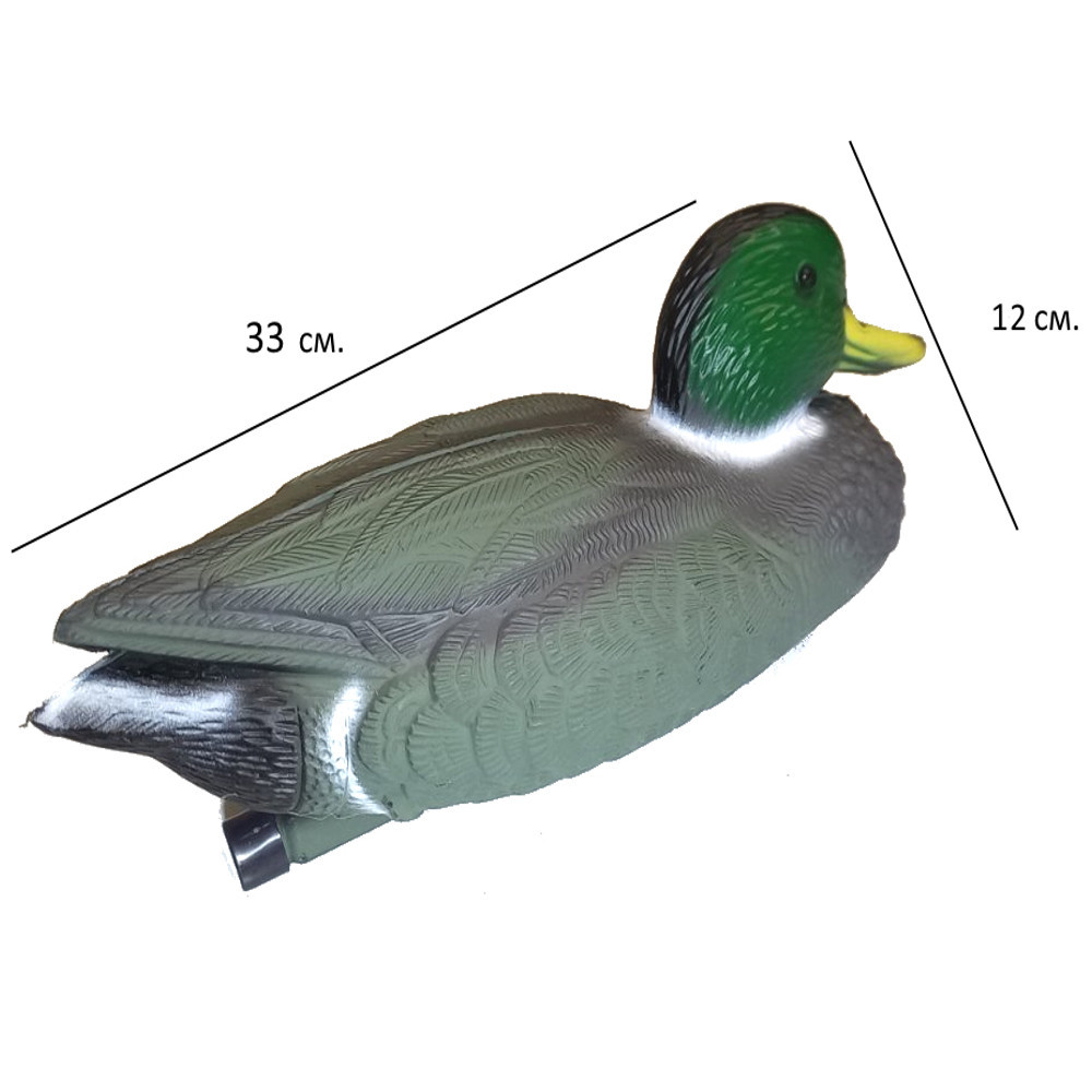Утка пластиковая, декоративная для пруда 25х10см Селезень 35х14см Киев - изображение 1