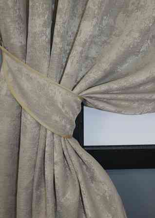 Комплект коротких штор VR-Textil Жакард Sultan XO № 1143ш Жакард Капучино 130х170 см 2 шт (35-0129) Київ