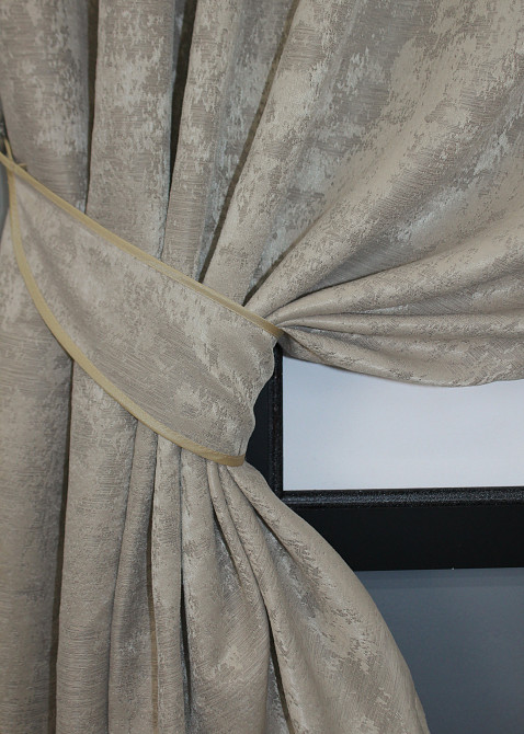 Комплект коротких штор VR-Textil Жакард Sultan XO № 1143ш Жакард Капучино 130х170 см 2 шт (35-0129) Київ - фото 3