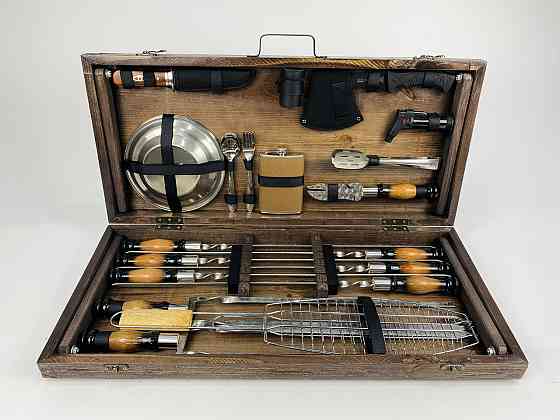 Подарок для мужчины ручной работы Набор подарков шампуров ШАШЛЫЧНИК ЛЮКС HAPPY DAYS Тернополь