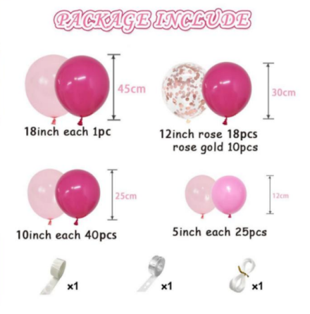 Набір повітряних куль для вечірки, дня народження, весілля, рожеві Кам'янець-Подільський