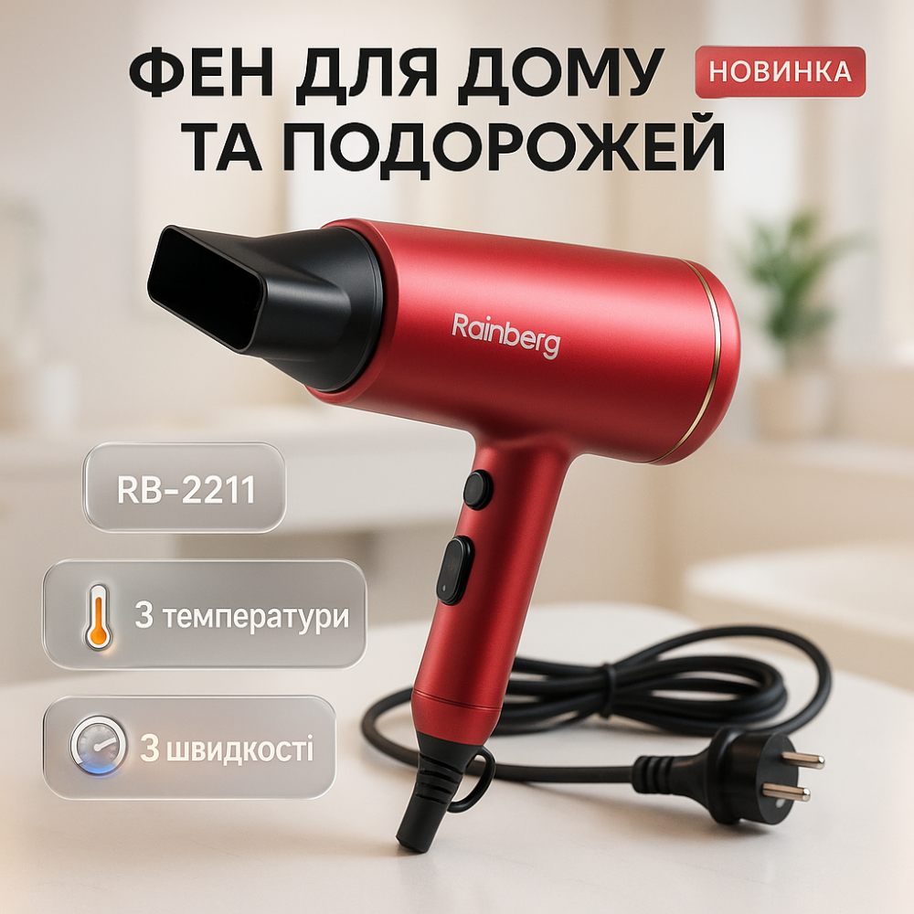Хороший мощный фен, Фен дорожный, Воздушный стайлер для волос, Фены для сушки волос KN-30 Львов - изображение 14