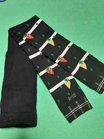 Теплые леггинсы детские в полоску - длина от низа попы к пятке 48см, 82%хлопок, 15%спандекс, 3%эластан Київ