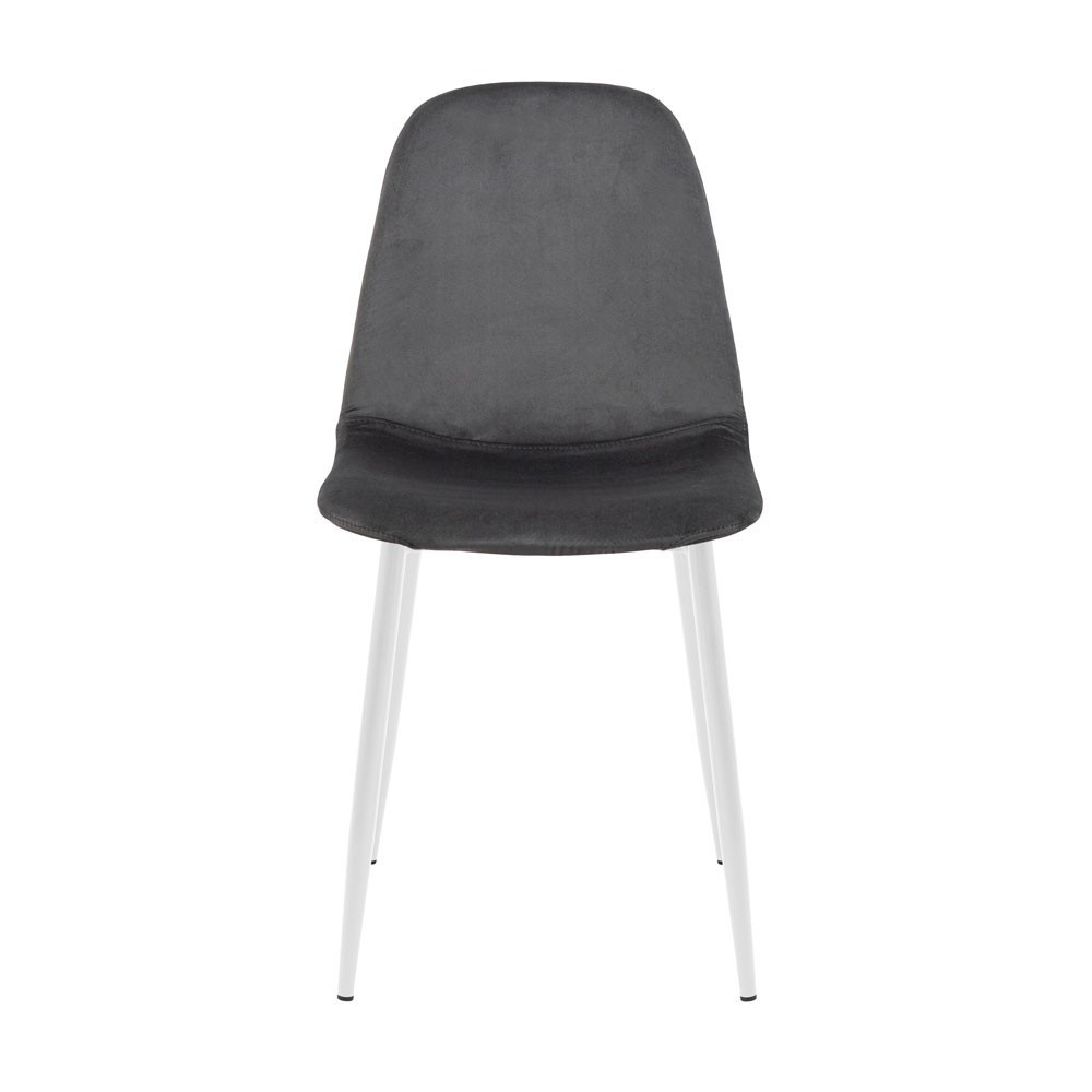 Стілець крісло м'який MacaoDesign U Jasmine 95 білі ніжки Сірий Київ - фото 2