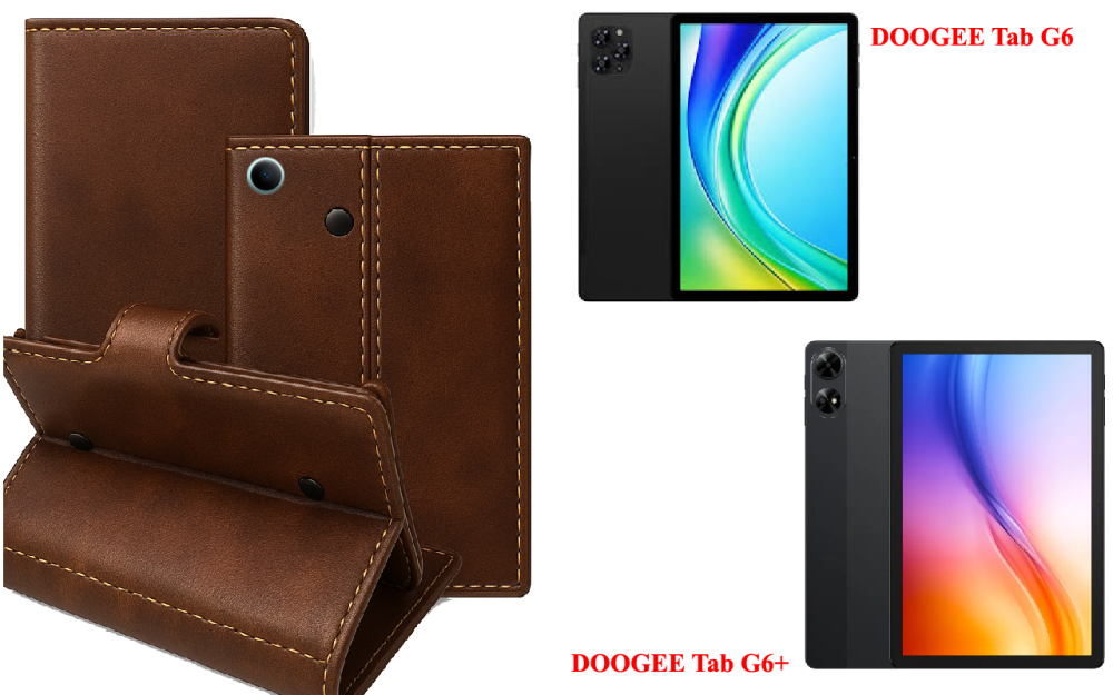 Книжка-трансформер для планшета DOOGEE Tab G6, DOOGEE Tab G6+, колір Black Buno-Red Київ - фото 1