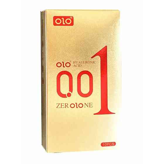 Презервативи Olo Foil 0.01 GOLD 10шт точки та ребра, гіалуронова змазка (фольга) Sex Aura Київ