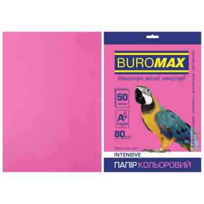 Бумага Buromax А4, 80g, INTENSIVE crimson, 50sh (BM.2721350-29) Винница