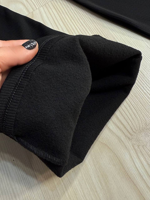 Лосини жіночі Prenses 806 утеплені кльош рубчик чорні, чорний, M Київ - фото 14