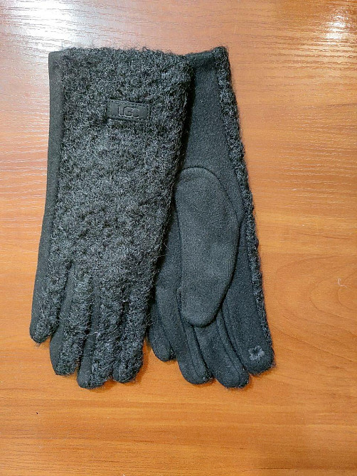 Перчатки сенсорные женские теплые one size черный Киев - изображение 2