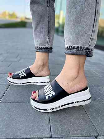 teona Шльопанці жіночі TEONA 132 чорні (літо, шкіра натуральна) (4106) Коломия