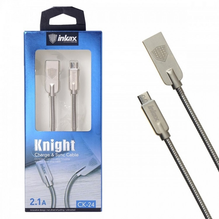Кабель для зарядки телефона Inkax micro usb 2.1A 100cm Винница - изображение 1