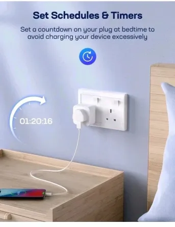 Розумна розетка TECKIN SP23 Wi-Fi 2 шт, керування через смартфон, Google Home, Amazon Alexa, таймер, White Київ