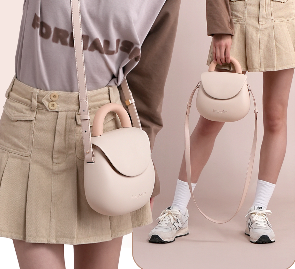 Сумочка силіконова клатч жіночий на ремінці з ручками водонепроникна сумка Fungoofun на блискавці, бежева Кам'янець-Подільський - фото 4