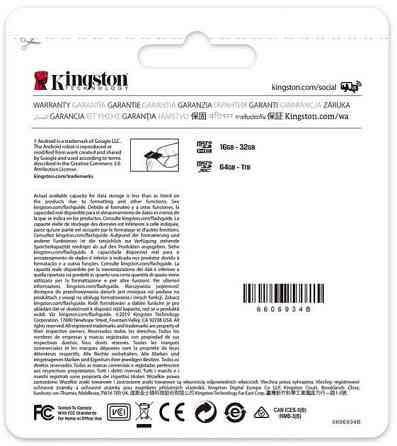 Карта памяти microSDXC Kingston Canvas Select Plus 256 GB Class 10 А1 UHS-1 R150MB/s Киев