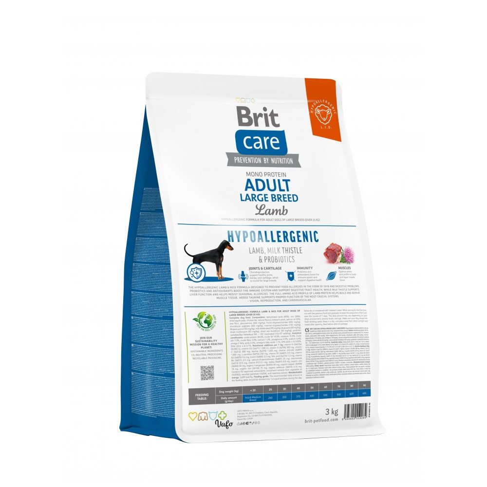Сухой корм Brit Care Dog Hypoallergenic Adult Large Breed для собак больших пород, гипоаллергенный с ягненком, Винница - изображение 2
