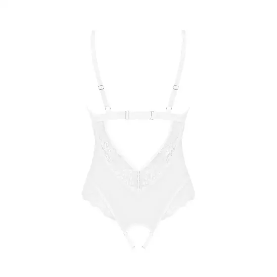 Еротичне напівпрозоре боді Obsessive Heavenlly crotchless teddy XS/S, з доступом Львів