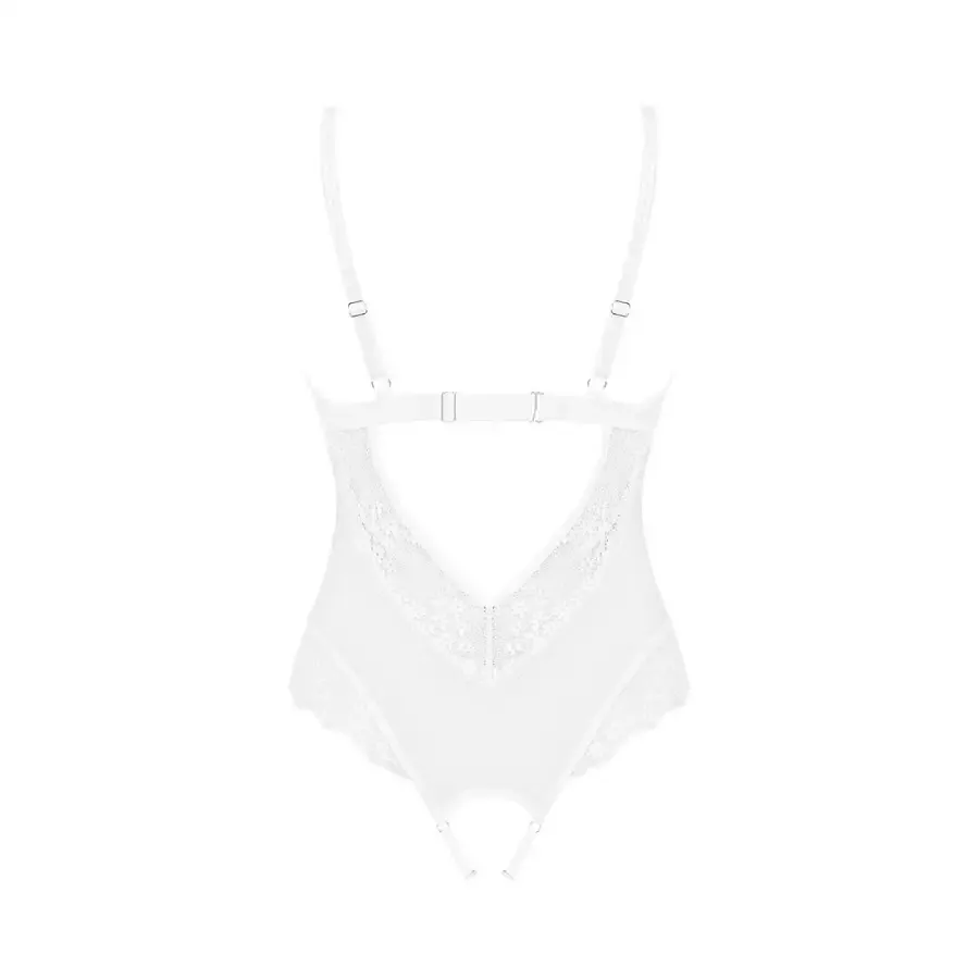 Еротичне напівпрозоре боді Obsessive Heavenlly crotchless teddy XS/S, з доступом Львів - фото 4
