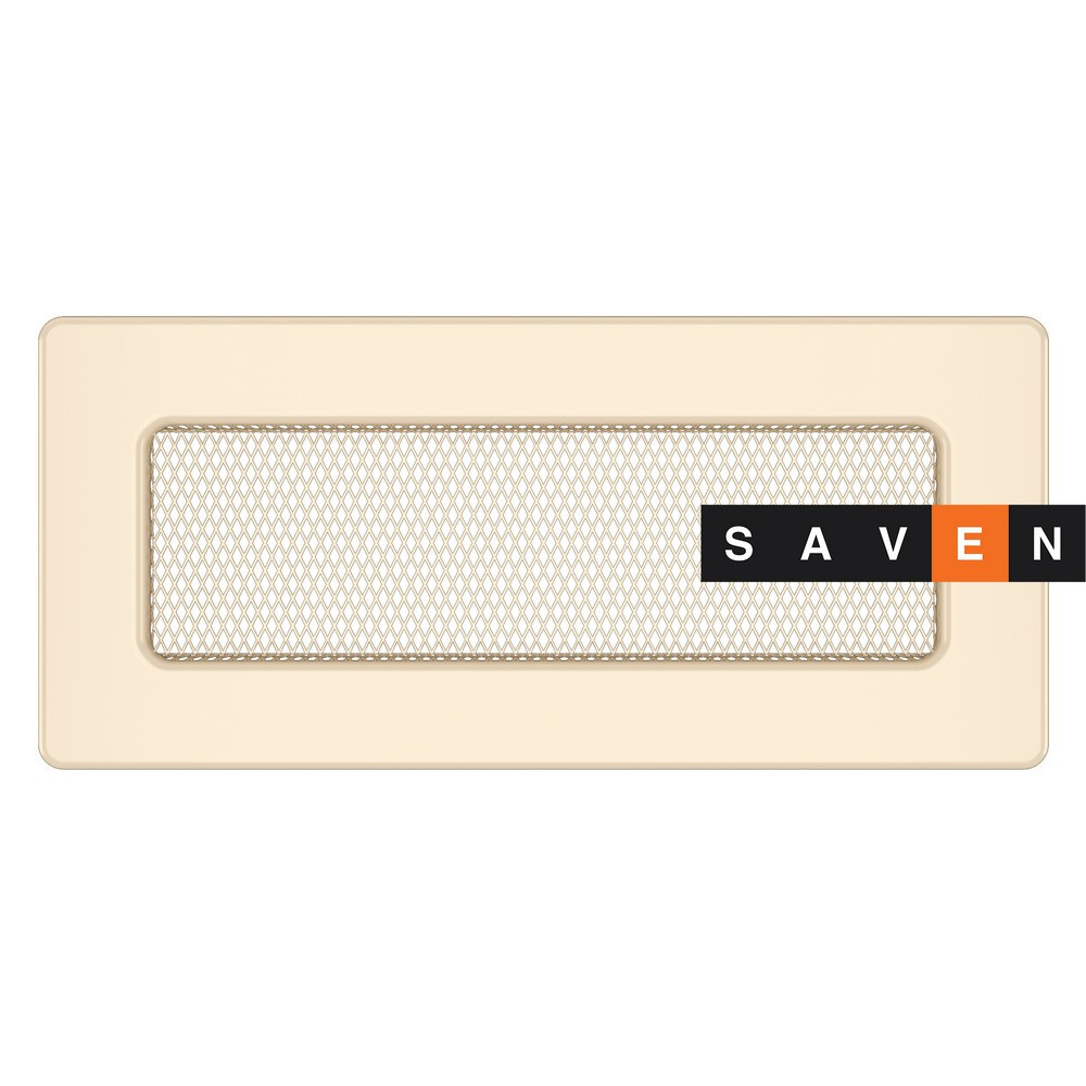 Вентиляційна решітка для каміна SAVEN 11х24 кремова Львів - фото 1