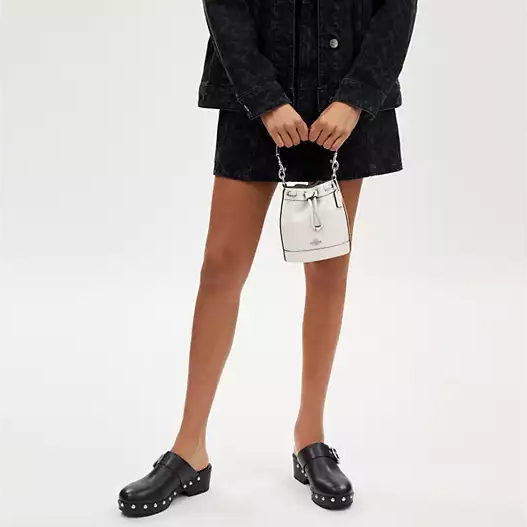 Женская кожаная сумка Bucket Bag (Белая) Винница