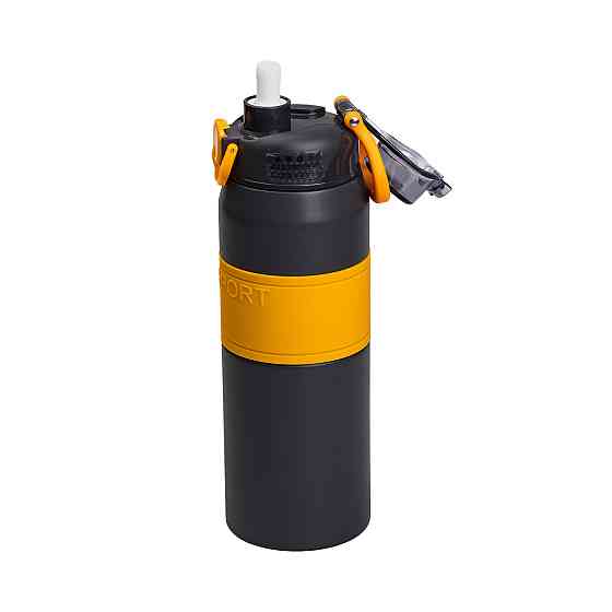 Термос из нержавеющей стали с мундштуком 800 мл  Черный HP-14-6G Киев