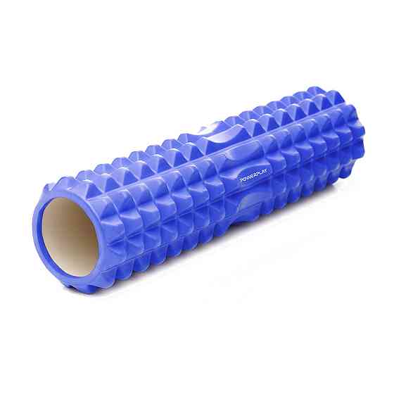 Масажний ролик (роллер) PowerPlay 4406 EVA Massage Roller Синій (45x12см.) Каменское