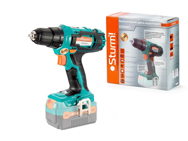 Дрель-шуруповерт аккумуляторная Sturm CD3220CL (без АКБ и ЗУ) (читать описание) Ровно - изображение 1