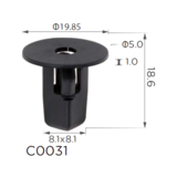 Втулка кріплення обшивки Clipss 14229 — Toyota, Mazda, Lexus | 90189-06013, B455-56-145 Ковель