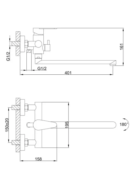 Смеситель для ванны с душевым гарнитуром Frap H48 F2248 нержавеющая сталь Киев - изображение 7
