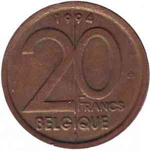 20 франков. 1994 год, Бельгия. (Belgique) Полтава