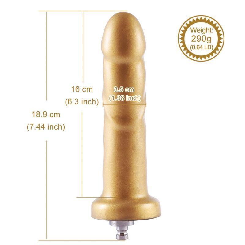 Золотий фалоімітатор Hismith 6.8″ Golden Silicone Dildo, система KlicLok Sex Aura Київ - фото 7