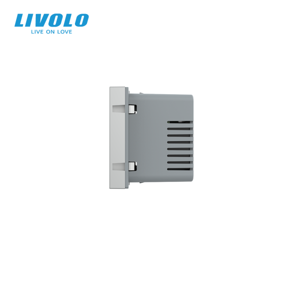 Розумний Wi-Fi терморегулятор (термостат) сенсорний програмований для електричної теплої підлоги LIVOLO, сірий, модуль без рамки (VL-FCQ1Z2-2IPS23) Коломия