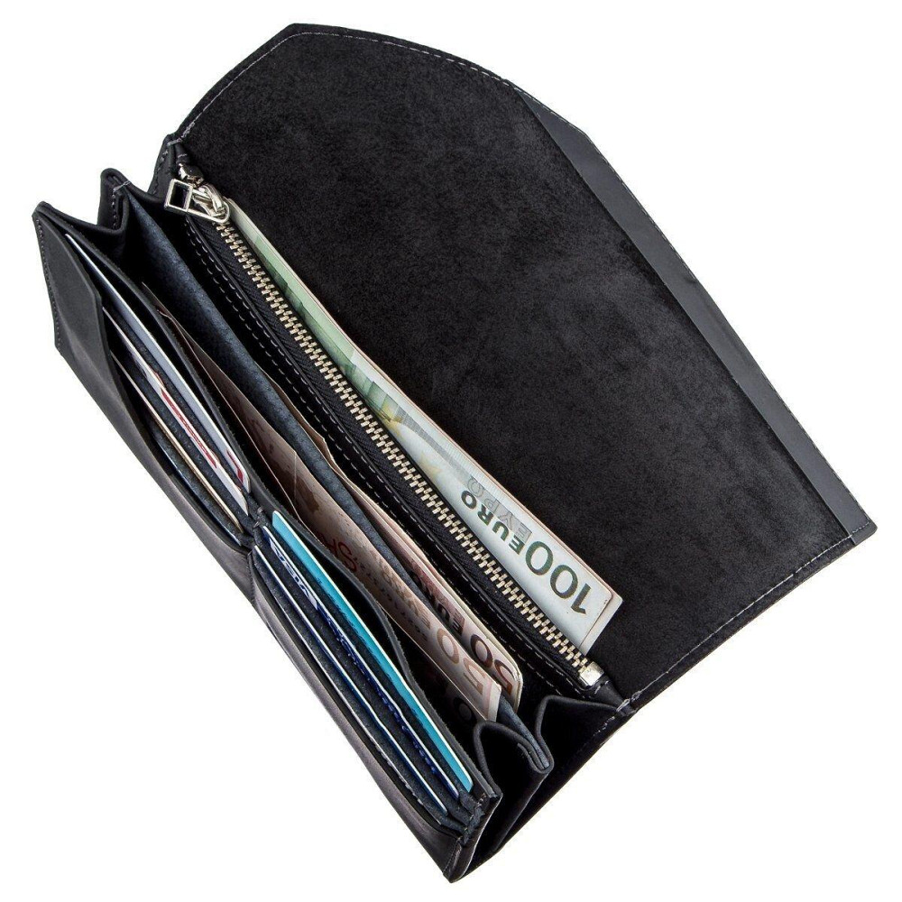 Шкіряний клатч унісекс на магніті GRANDE PELLE 11214 Чорний Київ - фото 6