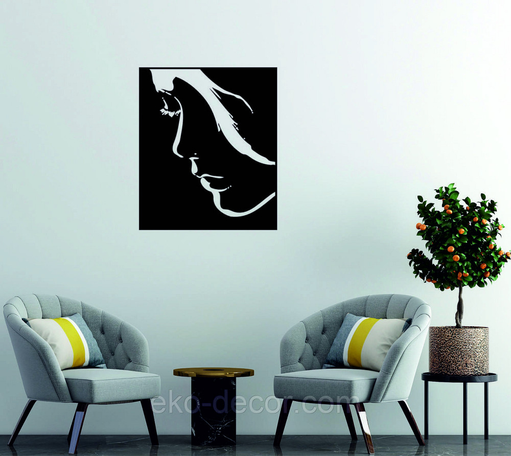 Декоративное настенное Панно «Женский Образ», Декор на стену 110*93 см, Черный Киев - изображение 10