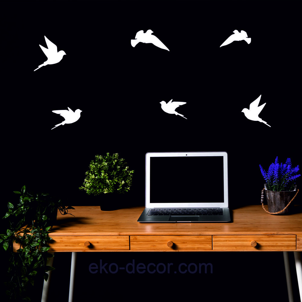 Декоративное настенное Панно «Птичка» Декор на стену(цена за 1шт) 20*18 см, Белый Киев - изображение 4