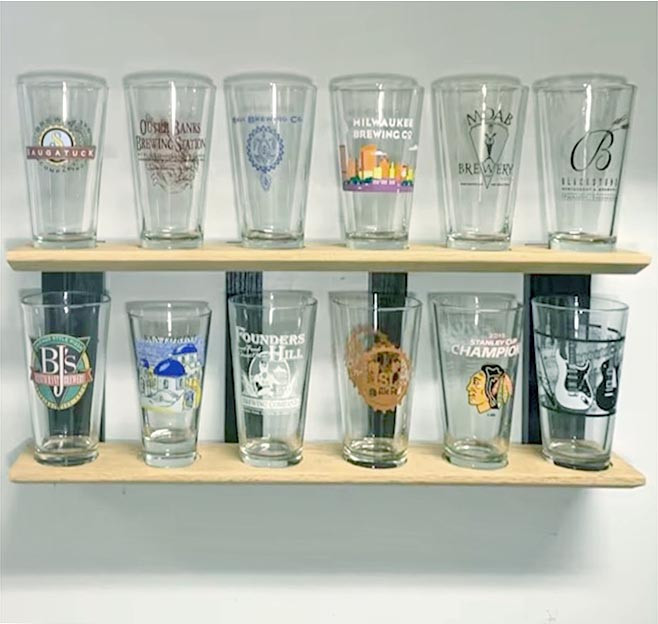 Полиця для чарок "Джекман" венге-бланже Миколаїв - фото 1