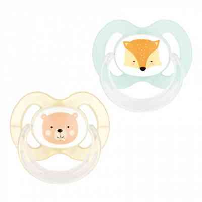 Пустышка Baby-Nova Forest Animals 6-18 мес. персиковая/бирюзовая 2 шт (3962321) Винница